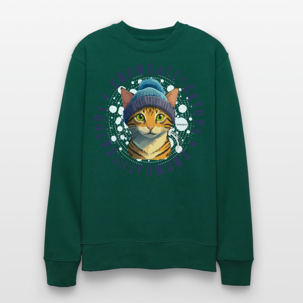 Unisex Bio-Sweatshirt mit SNOWCAT PRINT - Forest