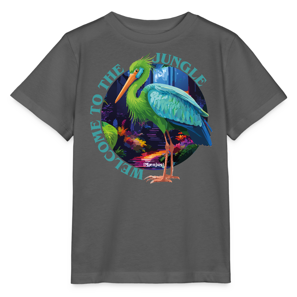 MNJS KIDS T-Shirt mit WELCOME TO THE JUNGLE PRINT - Anthrazit