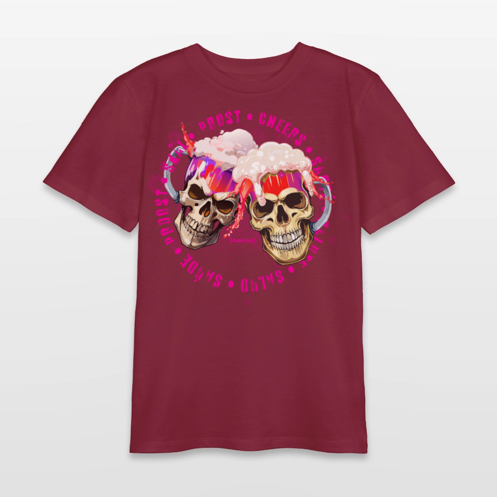 MNJS TEENS Bio T-Shirt mit OKTOBERFEST EDITION GIRLS PRINT - Burgunderrot