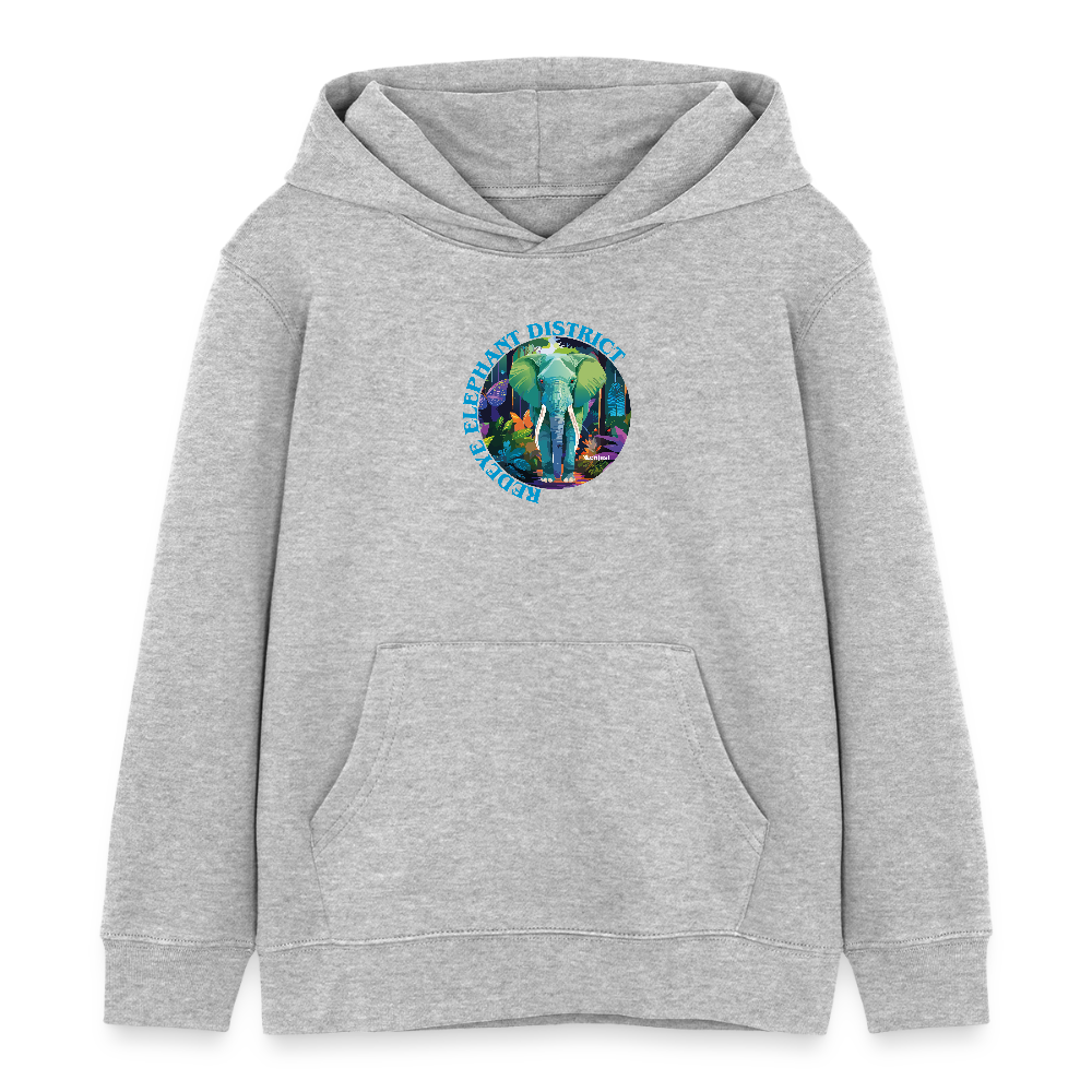 MNJS KIDS Bio-Hoodie mit REDEYE ELEPHANT DISTRICT PRINT - Grau meliert