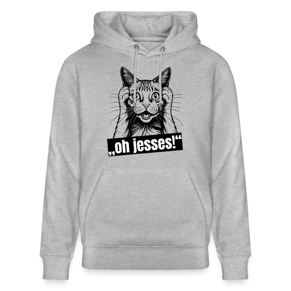 Unisex Hoodie mit OH JESSES PRINT - Grau meliert