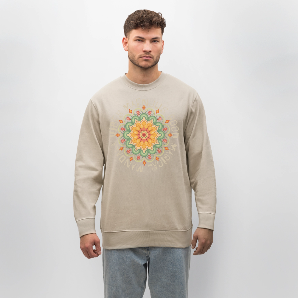 Unisex Bio-Sweatshirt mit MANDALA VIBES PRINT - Beige