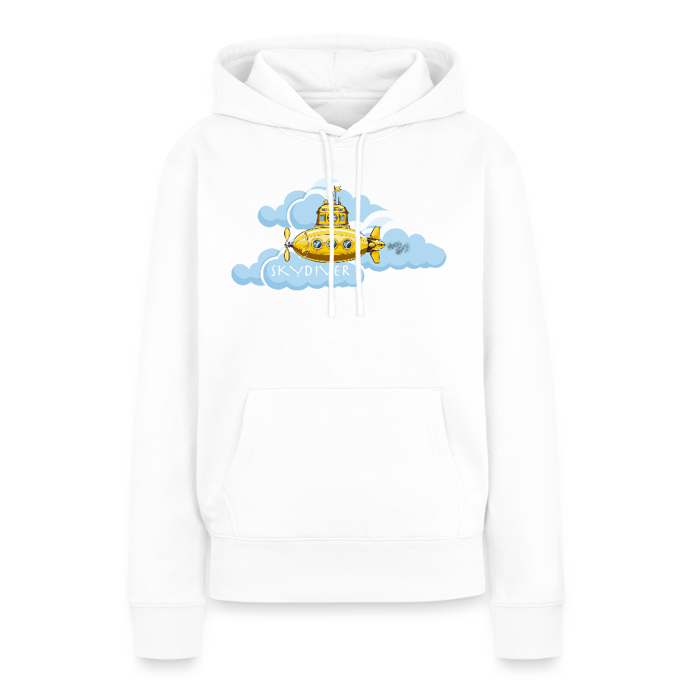 Frauen Premium Hoodie mit SKYDIVER PRINT - Weiß