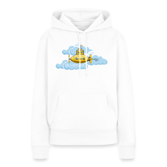 Frauen Premium Hoodie mit SKYDIVER PRINT - Weiß