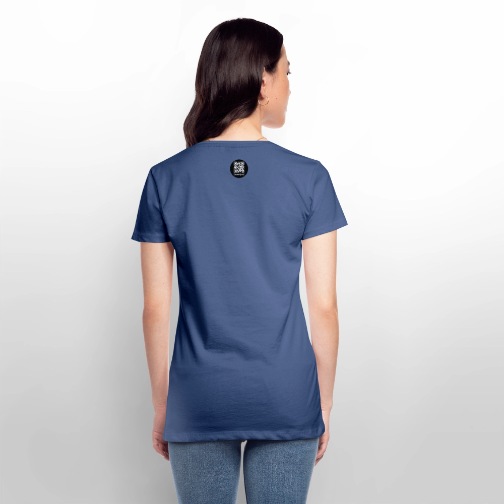 Frauen Premium T-Shirt mit OKTOBERFEST SKULL GIRL PRINT - Taubenblau