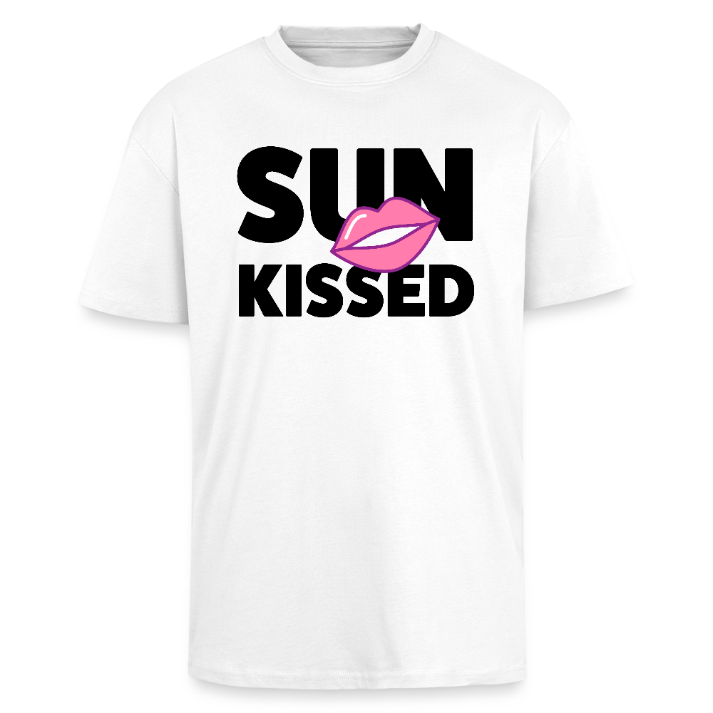 Heavy Oversize T-Shirt mit SUN KISSED PRINT - Weiß