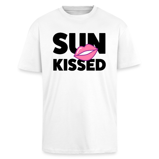 Heavy Oversize T-Shirt mit SUN KISSED PRINT - Weiß