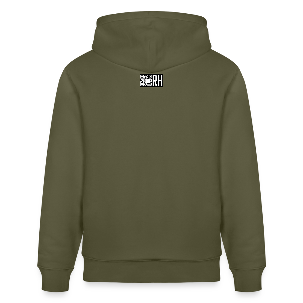 Unisex Bio-Hoodie mit ICE ICE BABY PINGUIN PRINT - Khaki Grün