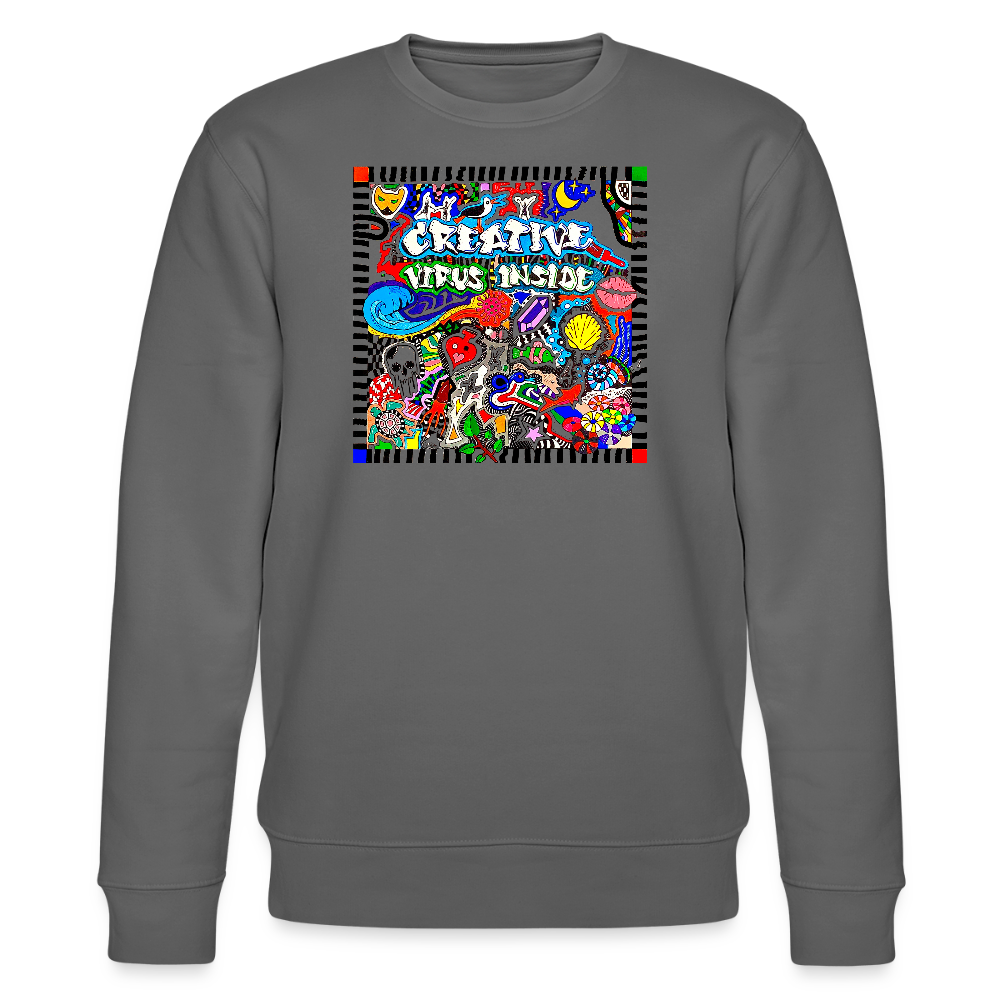 Unisex Bio-Sweatshirt mit CREATIVE VIRUS INSIDE PRINT - Anthrazit