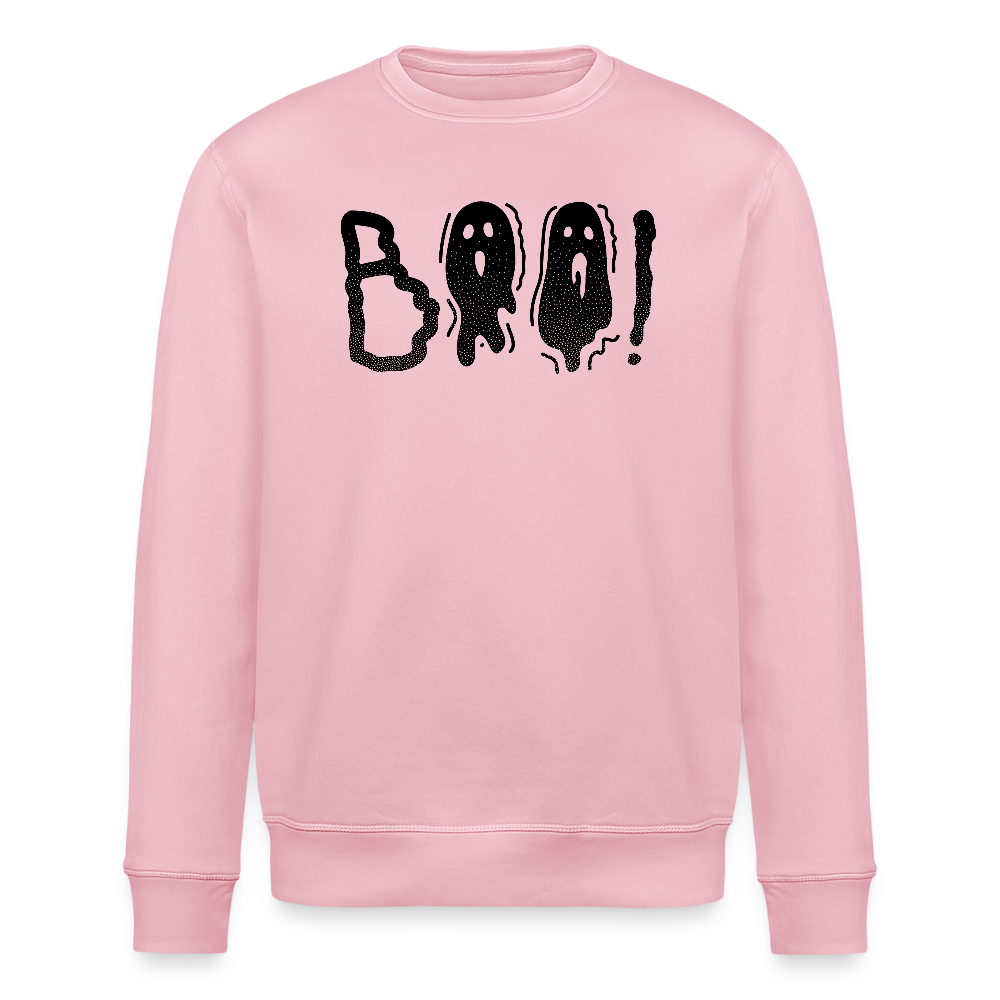 Unisex Bio-Sweatshirt mit BOO! PRINT - Hellrosa