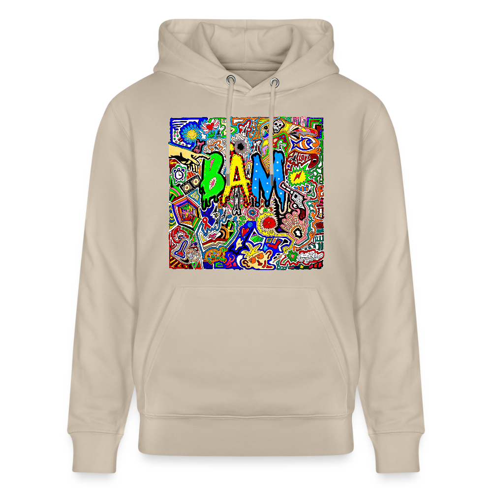Unisex Bio-Hoodie mit BÄM PRINT - Beige