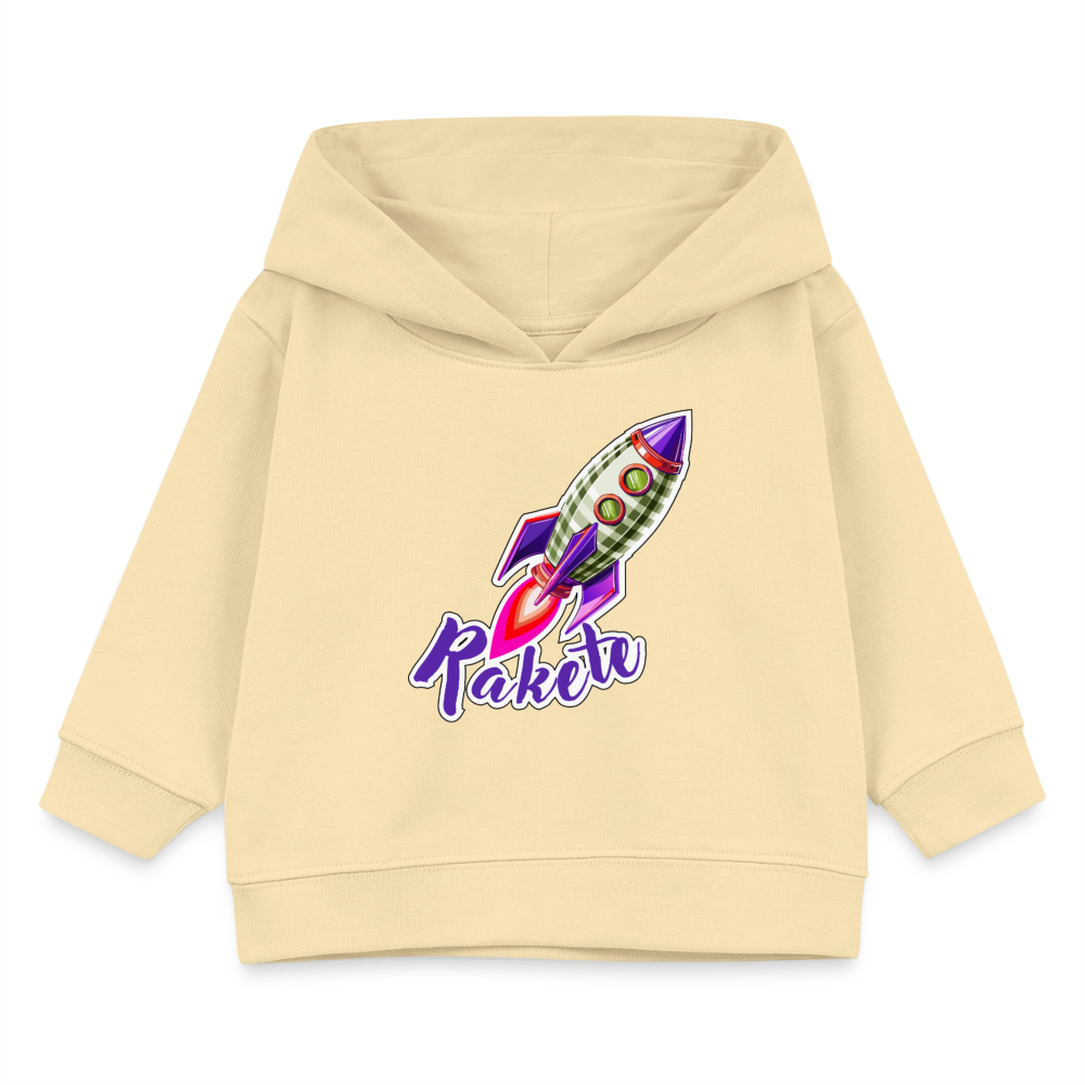MNJS KIDS Bio Hoodie mit RAKETE PRINT - Creme