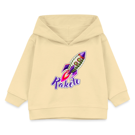 MNJS KIDS Bio Hoodie mit RAKETE PRINT - Creme