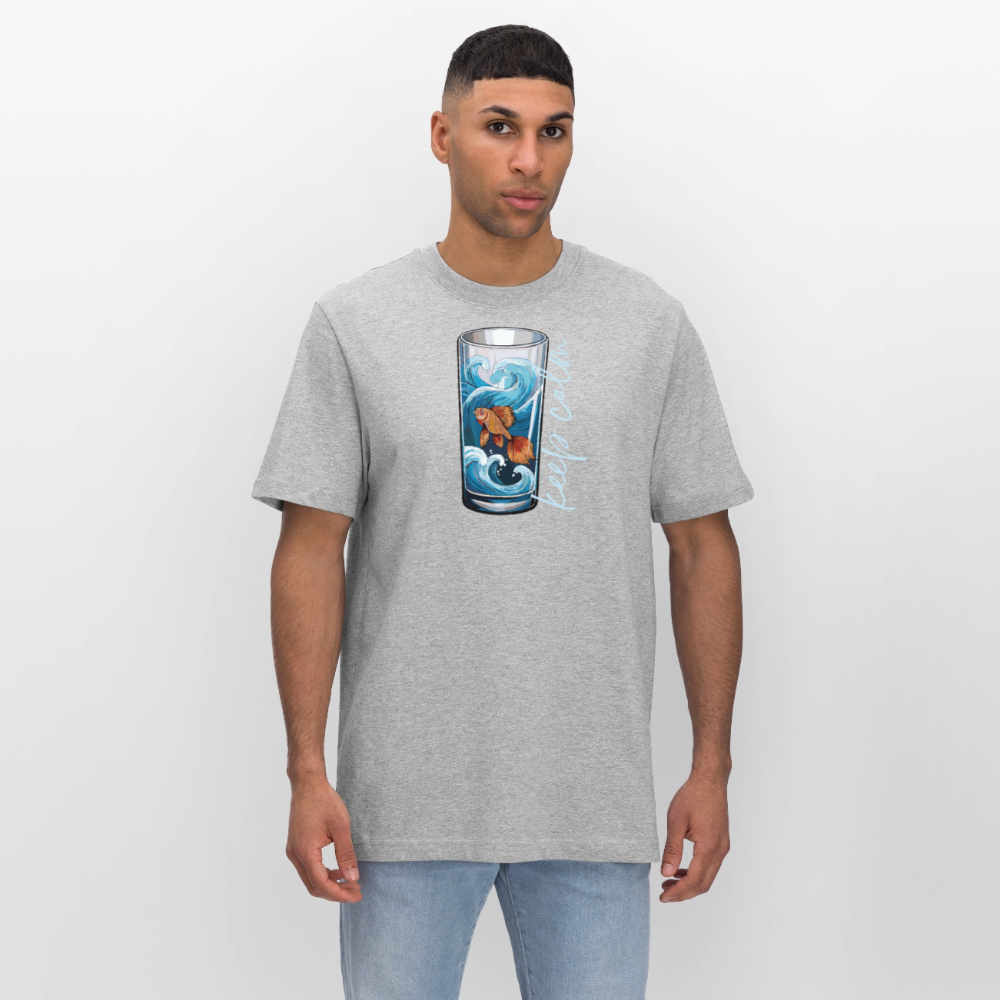Unisex Bio-T-Shirt mit KEEP CALM PRINT - Grau meliert