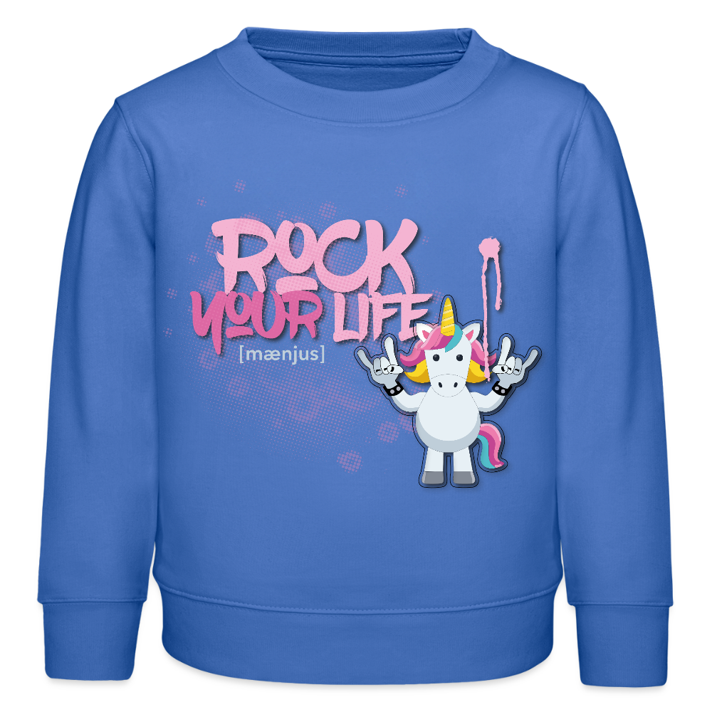 MNJS KIDS Mini Changer Bio Sweatshirt mit ROCK YOUR LIFE PRINT - carolina Blue