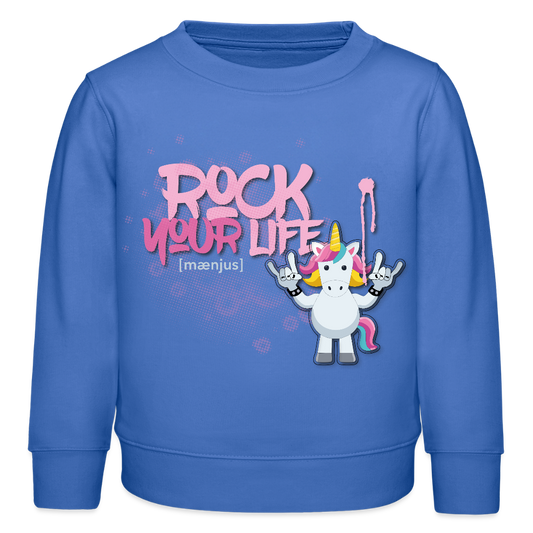 MNJS KIDS Mini Changer Bio Sweatshirt mit ROCK YOUR LIFE PRINT - carolina Blue