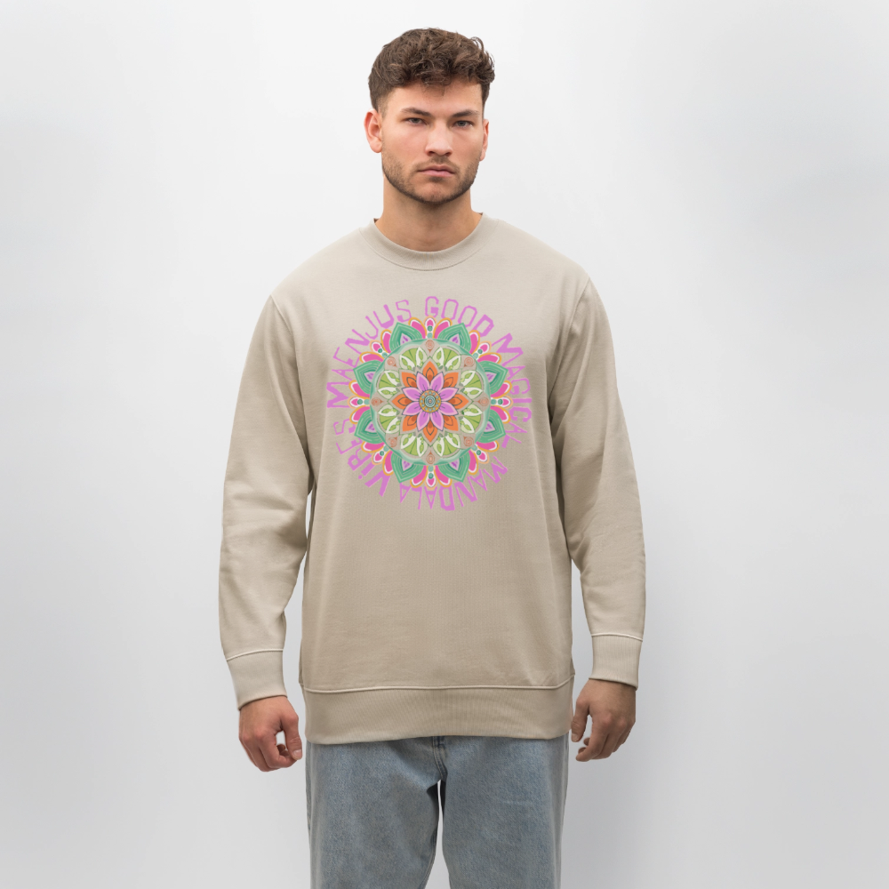 Unisex Bio-Sweatshirt mit MANDALA VIBES PRINT - Beige
