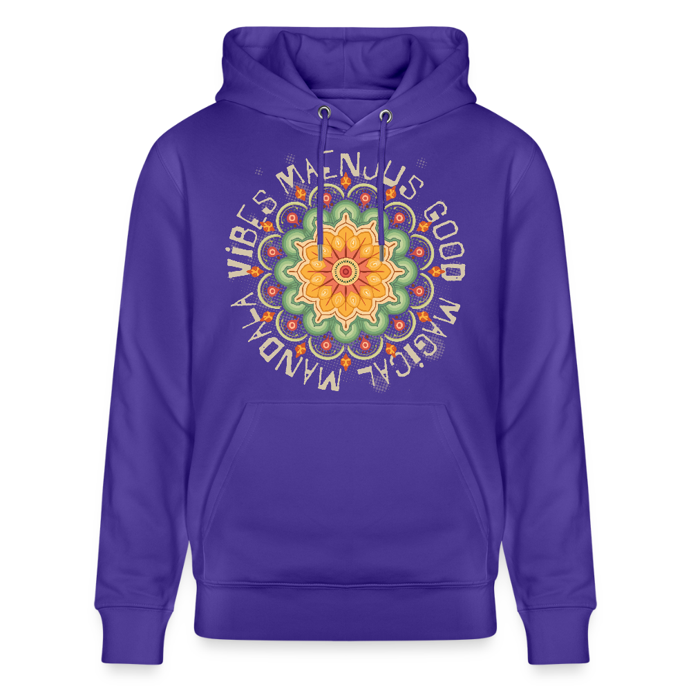 Unisex Bio-Hoodie mit MANDALA VIBES PRINT - Purple Love 