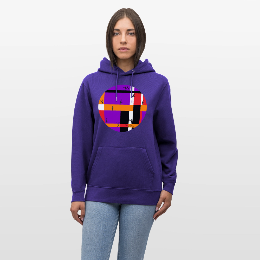 Unisex Bio-Hoodie mit TUSCHEMÄNNCHEN PRINT - Purple Love 