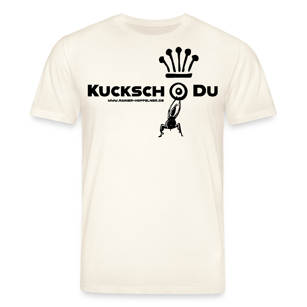 Unisex Bio-T-Shirt mit KUCKSCH DU PRINT - Naturweiß 