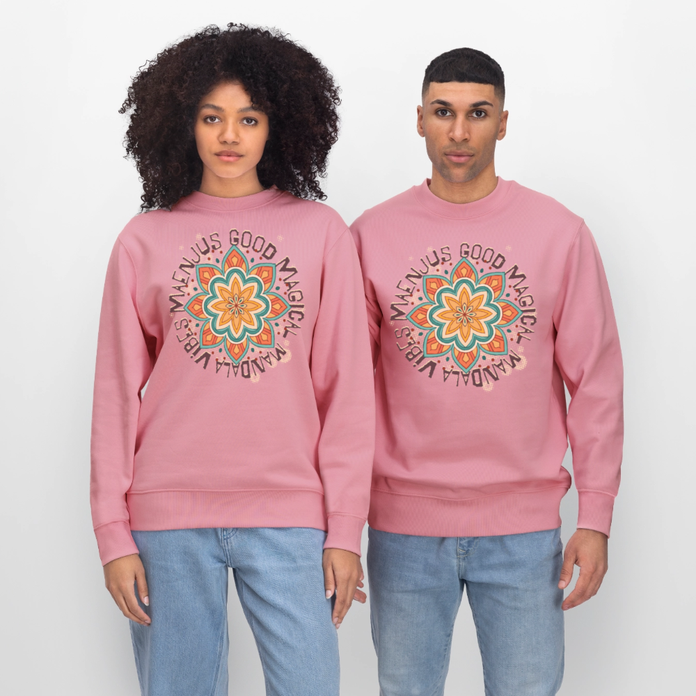 Unisex Bio-Sweatshirt mit MANDALA VIBES PRINT - Lila Traum