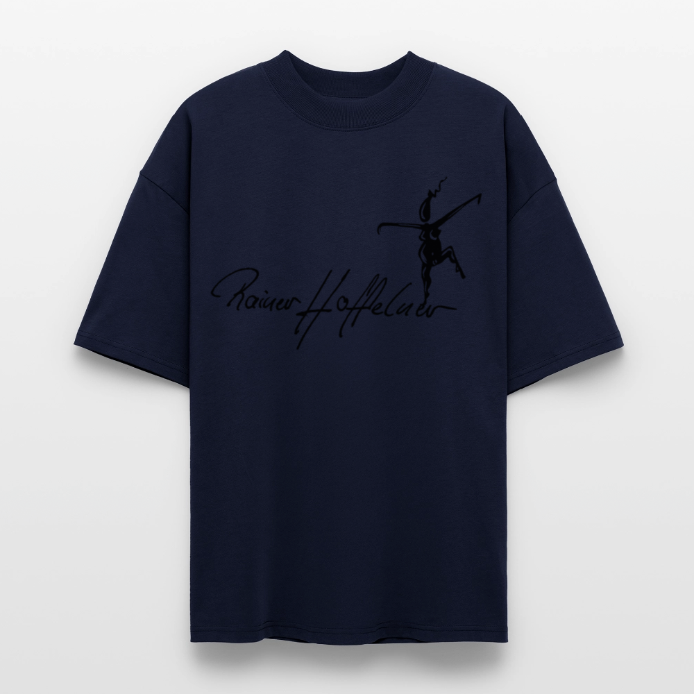 Oversized Unisex T-Shirt mit TUSCHEWEIBCHEN PRINT - Navy