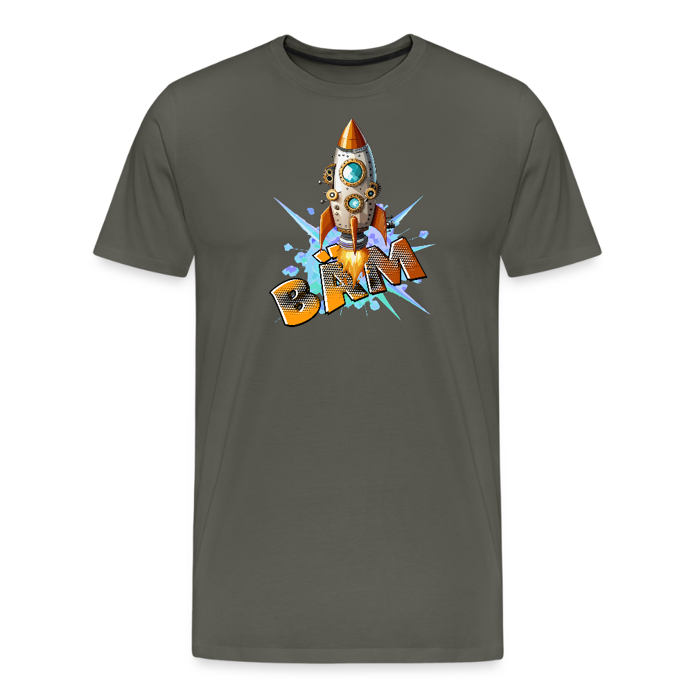 Männer Premium T-Shirt mit RAKETE PRINT - Asphalt