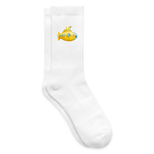 Tennissocken mit SUBMARINE Print - Weiß