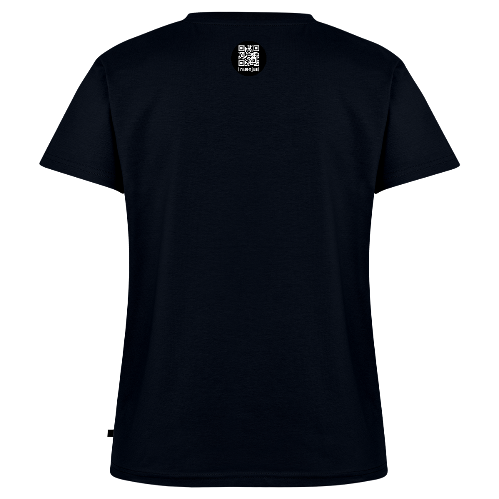 Frauen Bio-T-Shirt mit V-Ausschnitt mit KEEP CALM PRINT - Navy
