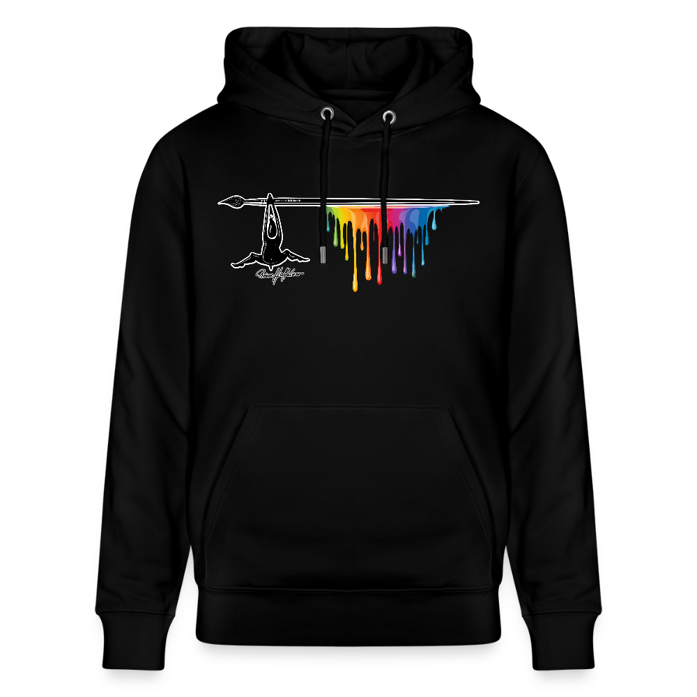 Unisex Hoodie mit TUSCHEMÄNNCHEN PRINT - Schwarz