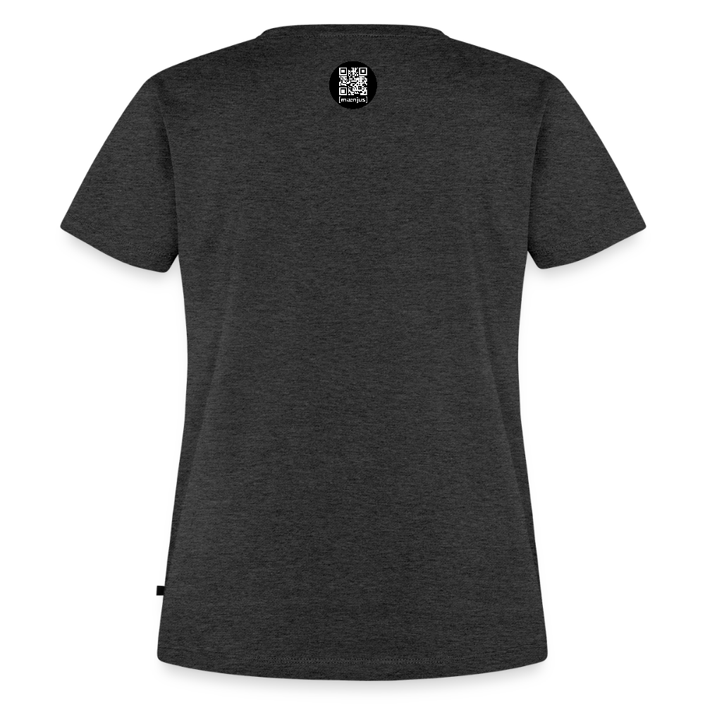 Frauen Premium T-Shirt mit OKTOBERFEST SKULL GIRL PRINT - Anthrazit meliert