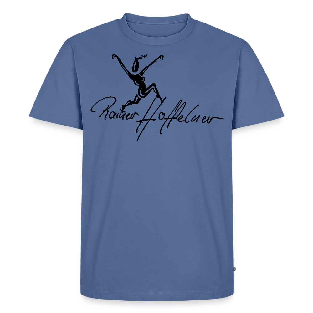 Männer Premium T-Shirt mit TUSCHEWEIBCHEN PRINT - Taubenblau