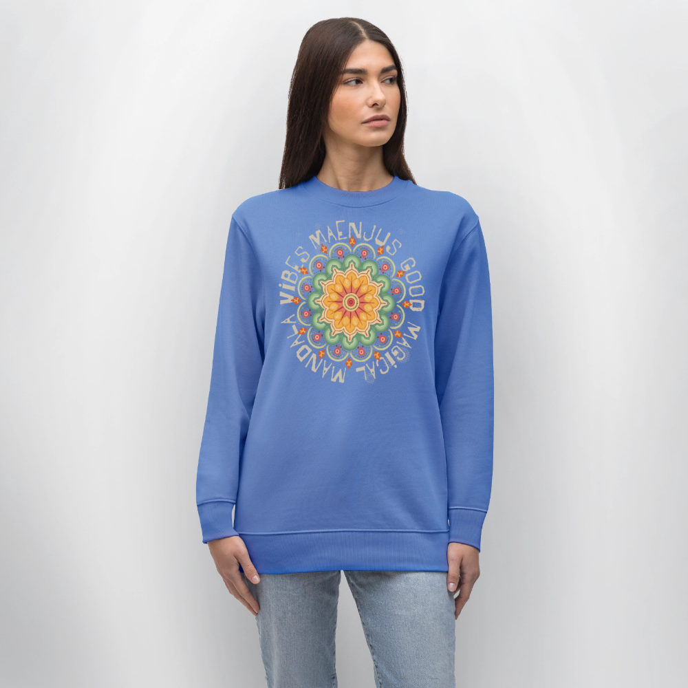 Unisex Bio-Sweatshirt mit MANDALA VIBES PRINT - Blau
