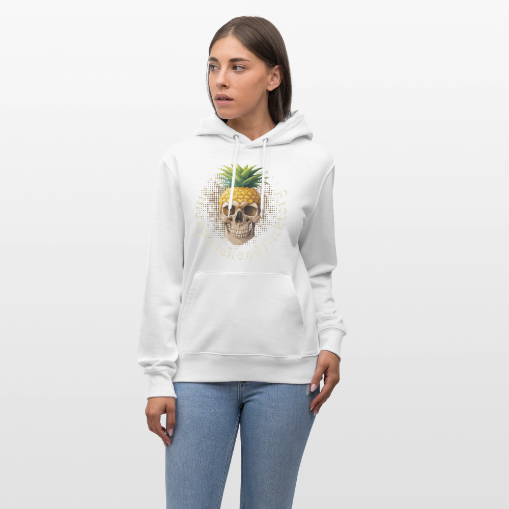 Unisex Hoodie mit PINEAPPLE SKULL PRINT - Weiß