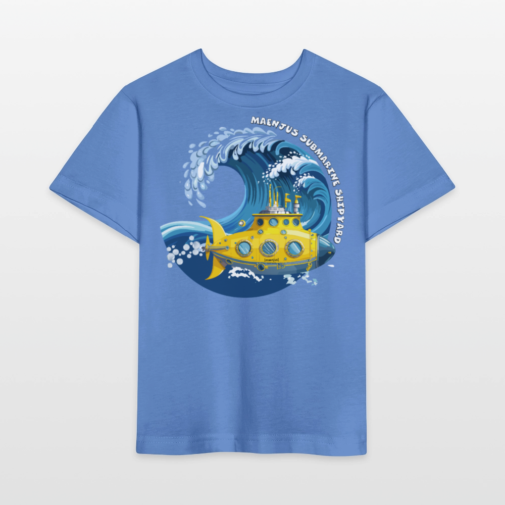 MNJS KIDS Bio T-Shirt mit SUBMARINE SHIPYARD PRINT - Blau