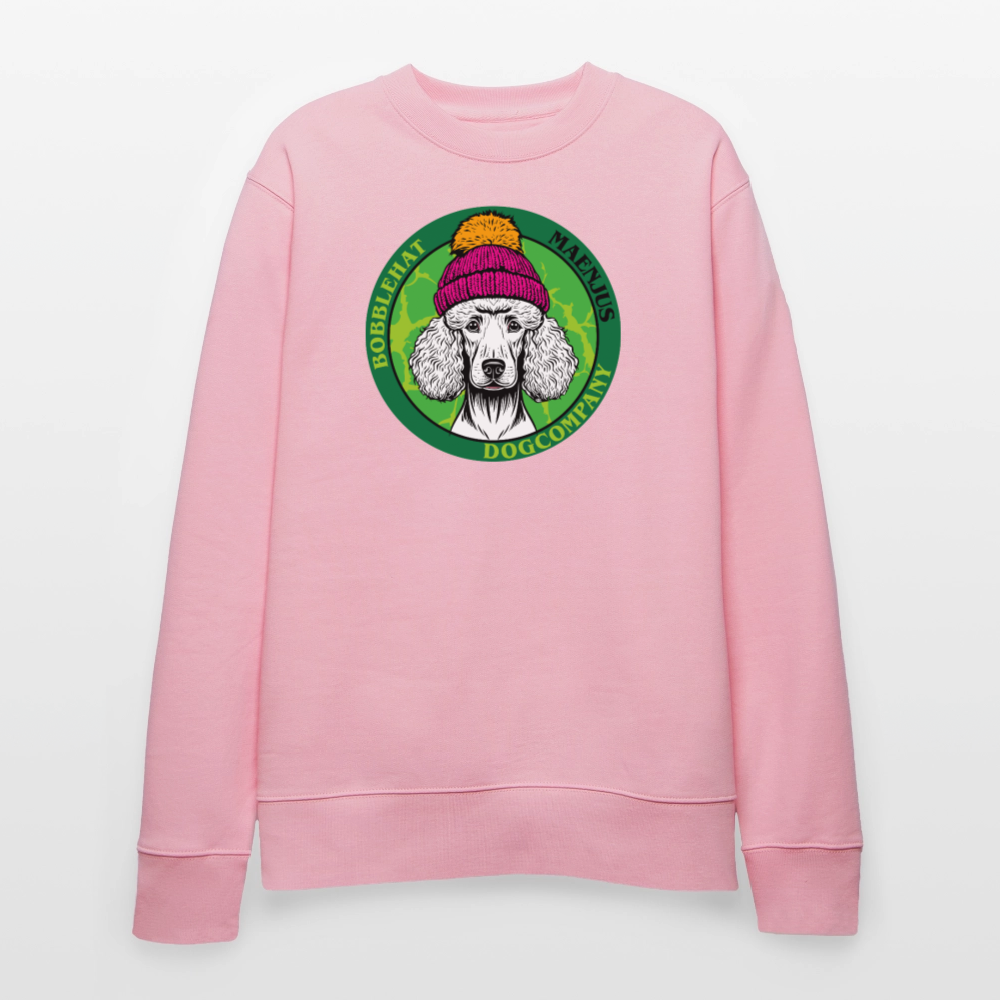 Unisex Bio-Sweatshirt mit BOBBLEHAT DOGCOMPANY PRINT - Hellrosa