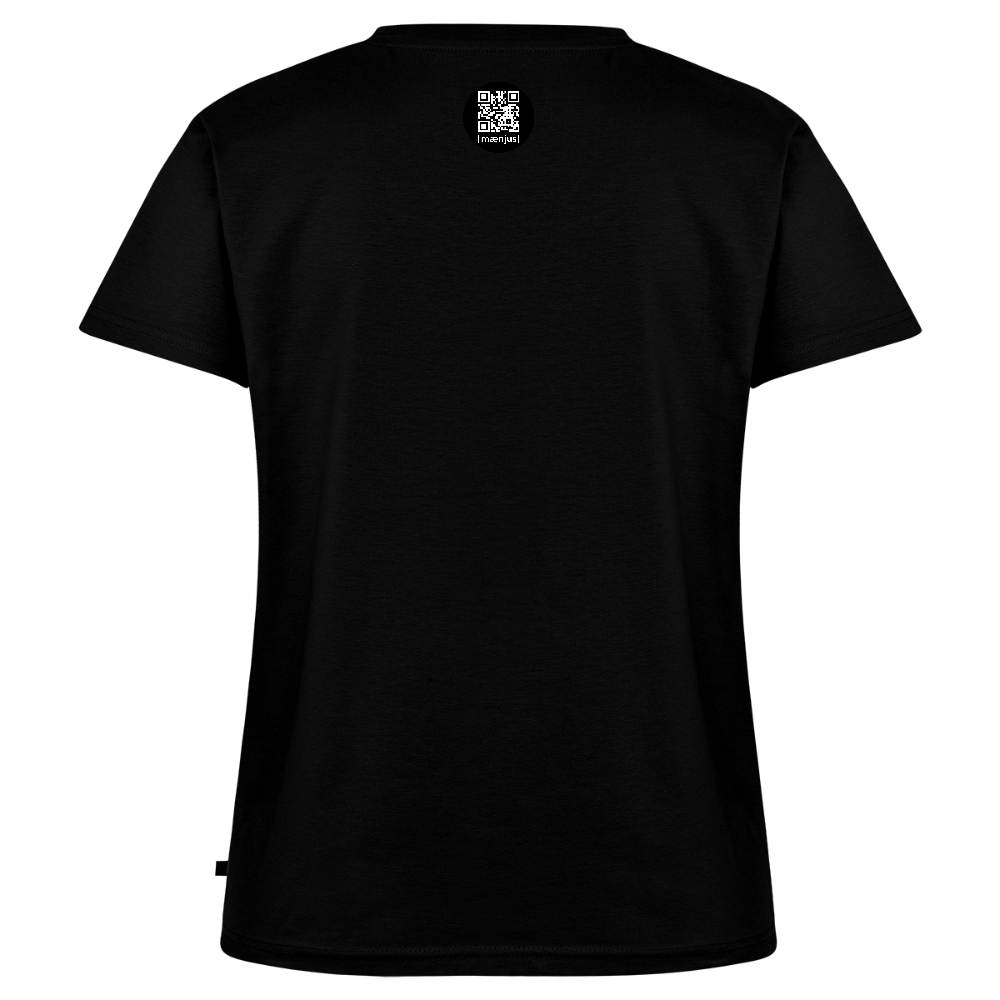 Frauen Bio-T-Shirt mit V-Ausschnitt mit KEEP CALM PRINT - Schwarz