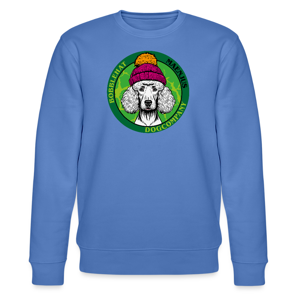 Unisex Bio-Sweatshirt mit BOBBLEHAT DOGCOMPANY PRINT - Blau