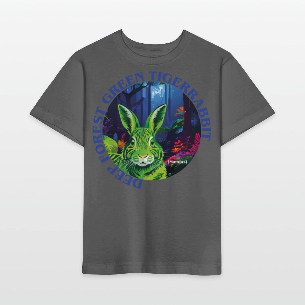 MNJS KIDS T-Shirt mit DEEP FOREST GREEN TIGERRABBIT PRINT - Anthrazit