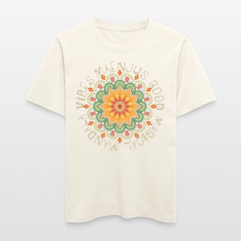 Unisex Bio-T-Shirt mit MANDALA VIBES PRINT - Naturweiß 