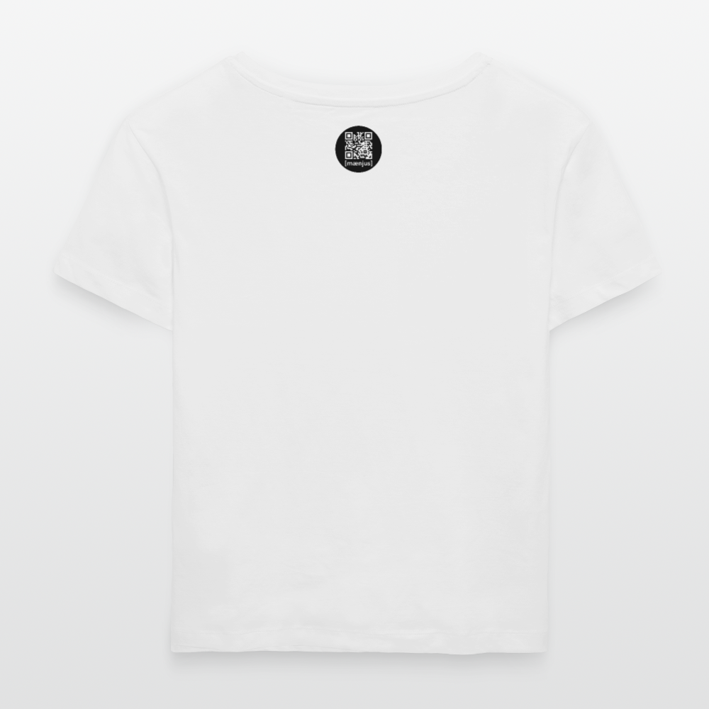 Rundhals Frauen Bio-T-Shirt mit Mandala Vibes PRINT - Weiß