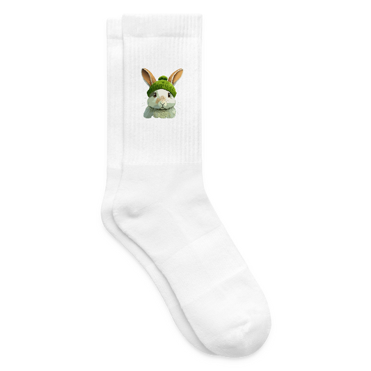 Tennissocken mit SNOWRABBIT Print - Weiß