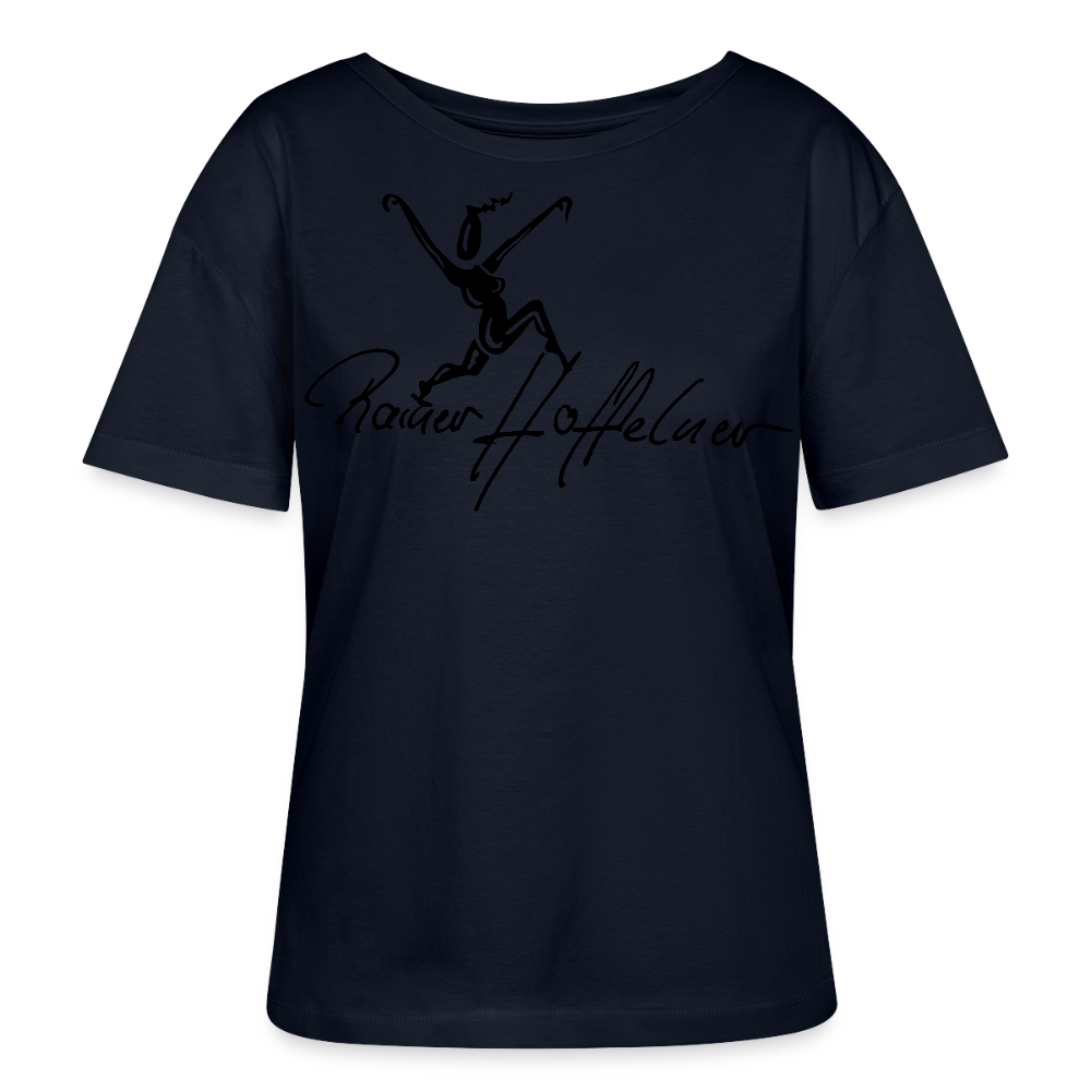 Frauen T-Shirt mit TUSCHEWEIBCHEN PRINT - Navy