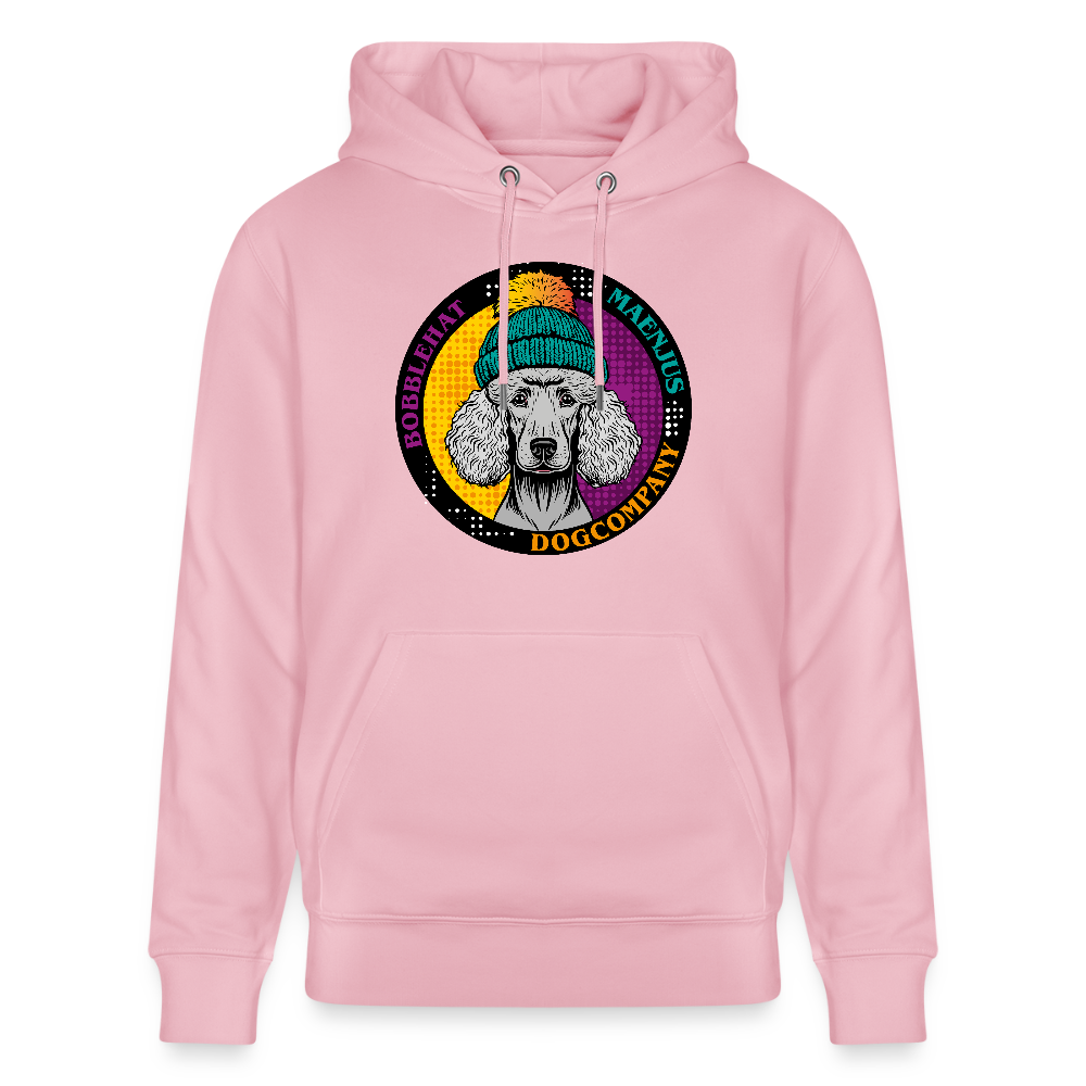 SUnisex Bio-Hoodie mit BOBBLEHAT DOGCOMPANY PRINT - Hellrosa