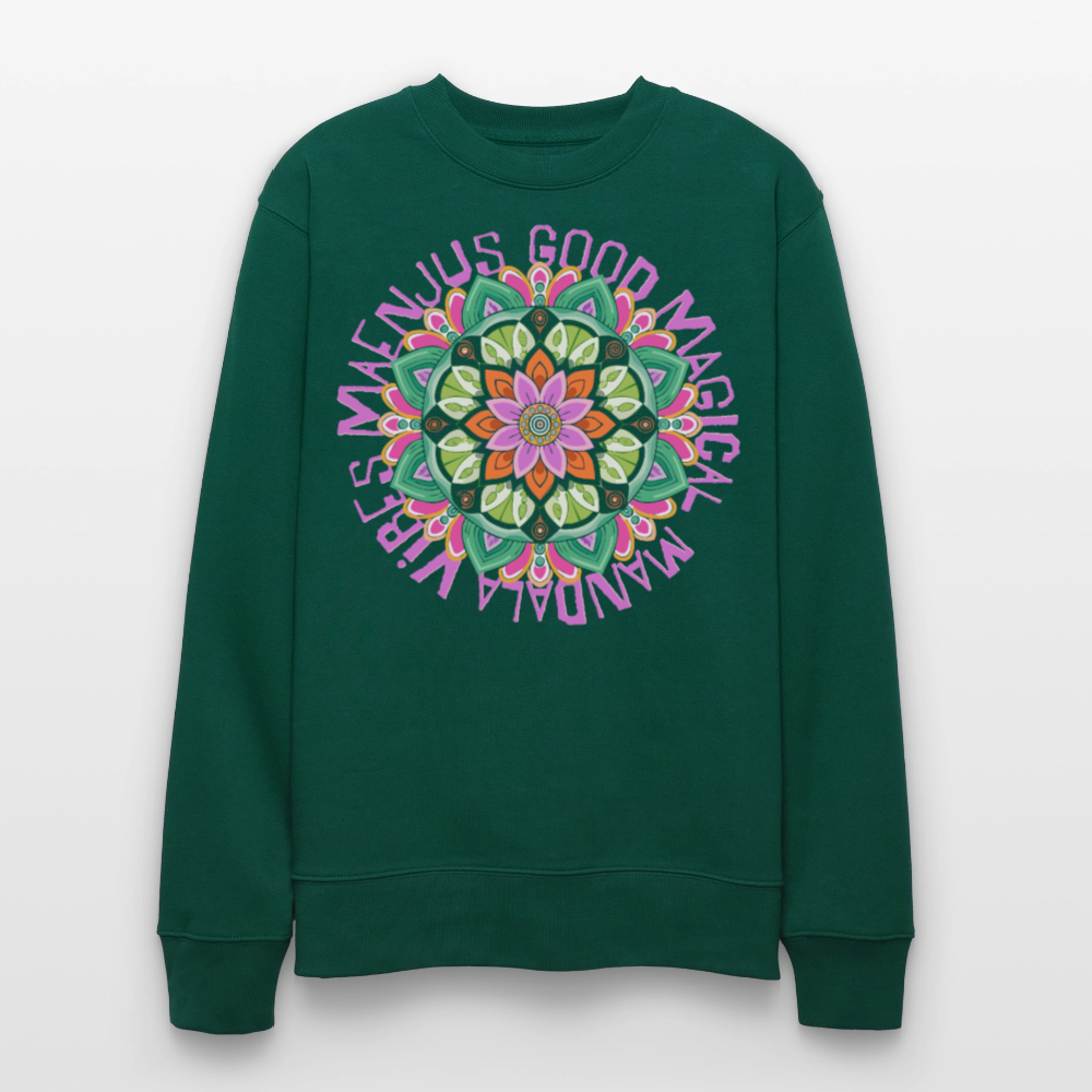 Unisex Bio-Sweatshirt mit MANDALA VIBES PRINT - Forest