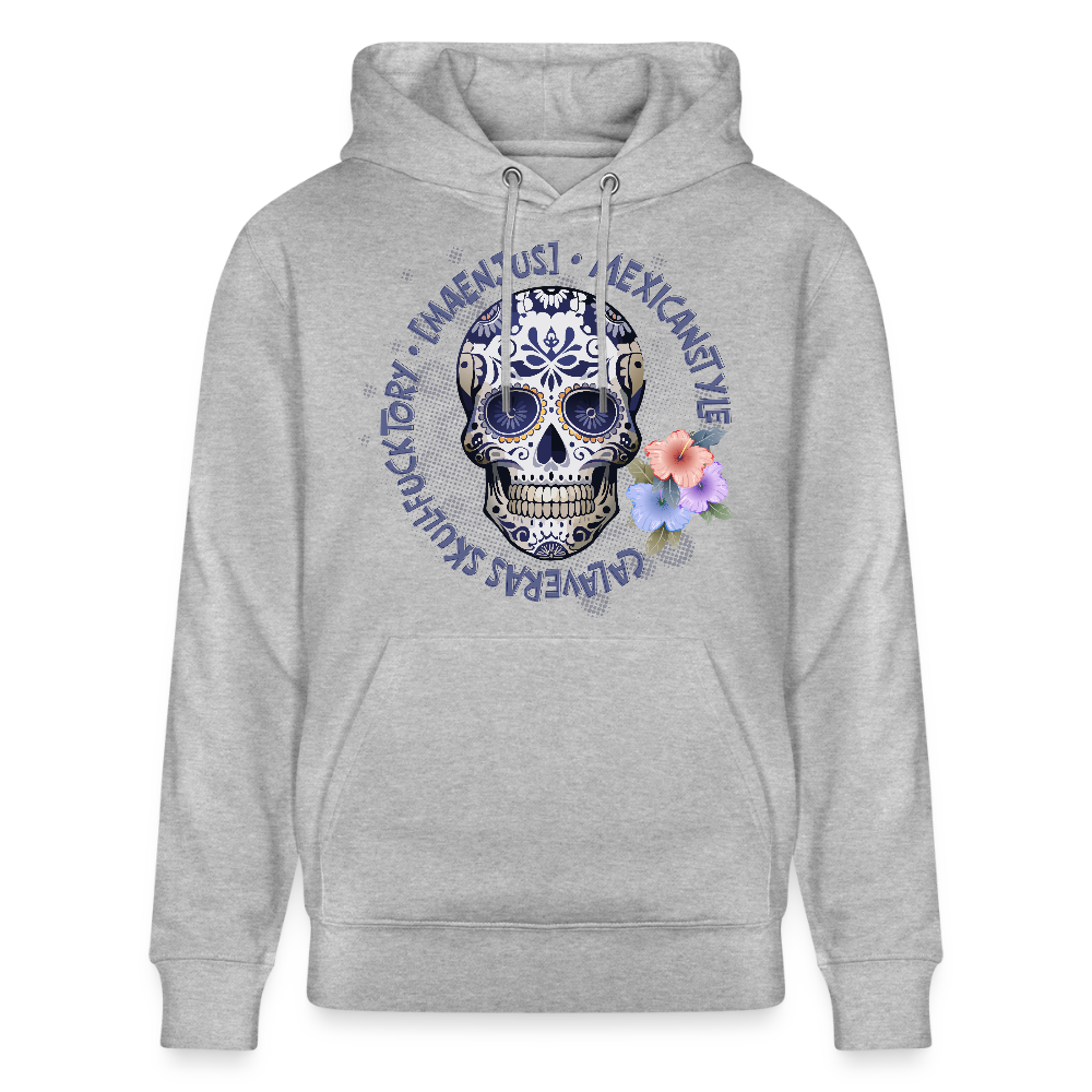 Unisex Bio-Hoodie mit MAENJUS MEXICANSTYLE PRINT - Grau meliert