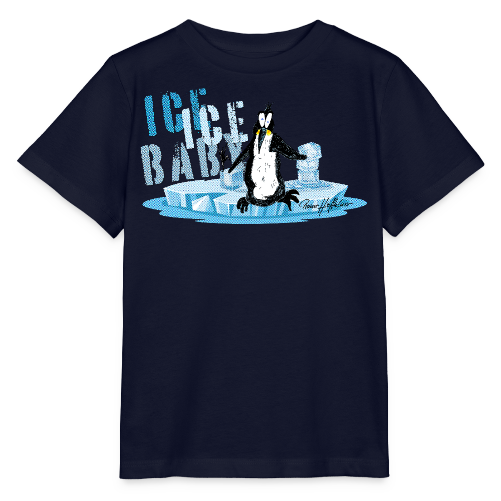 MNJS KIDS Bio T-Shirt mit ICE ICE BABY PRINT - Navy