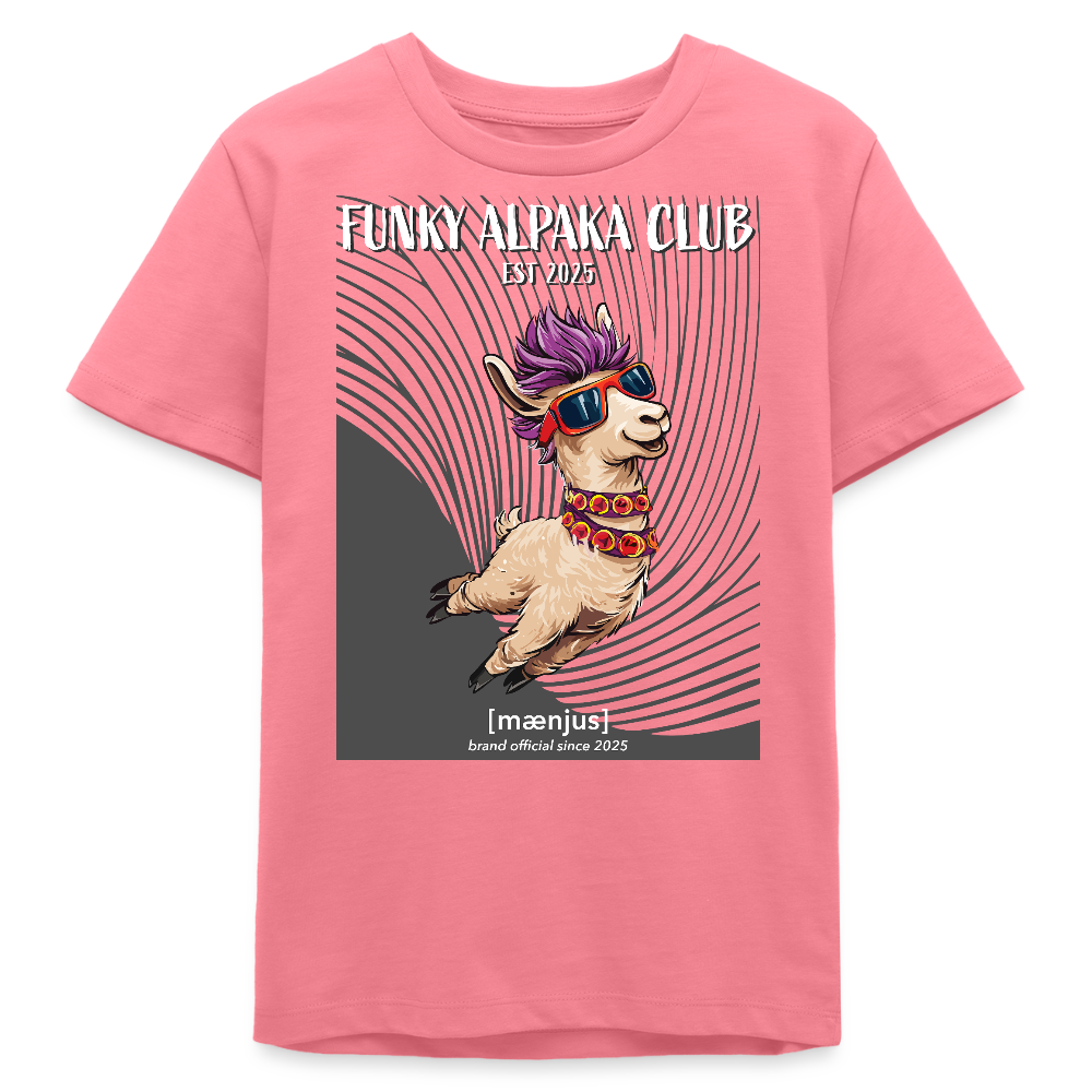 MNJS TEENS Bio T-Shirt mit FUNKY ALPAKA CLUB PRINT - Pink 