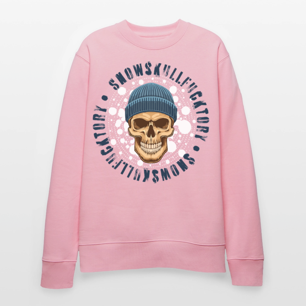 Unisex Bio-Sweatshirt mit SNOWSKULL PRINT - Hellrosa