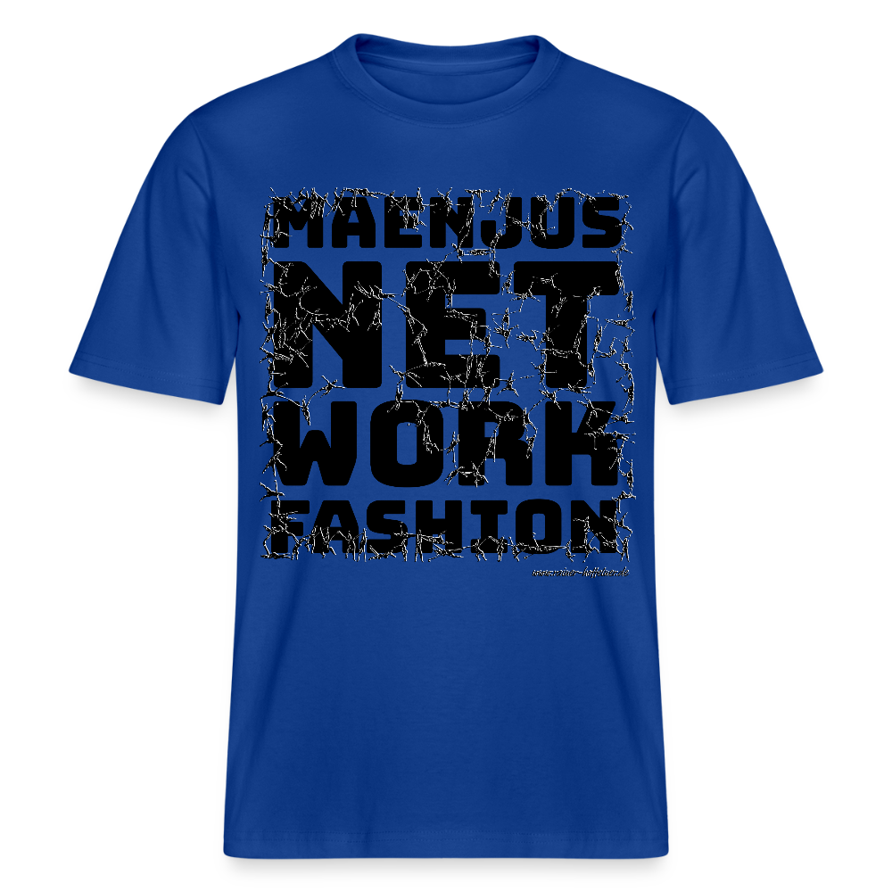 Unisex Bio-T-Shirt mit MAENJUS NETWORK FASHION PRINT - Dunkelblau